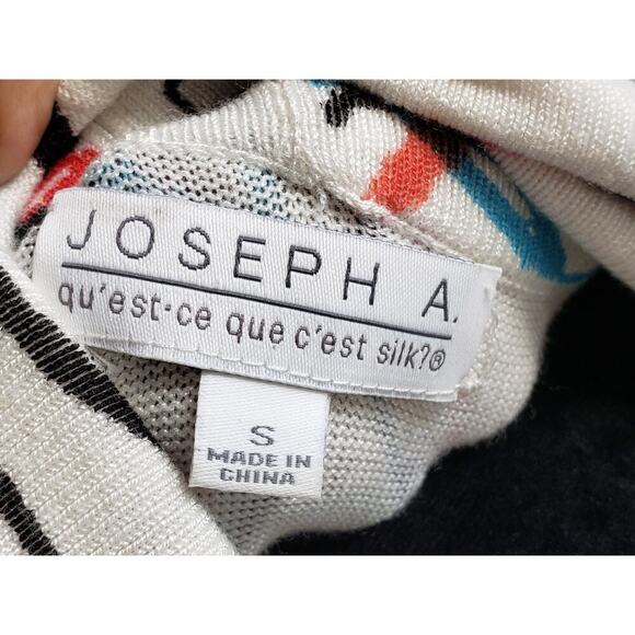 Joseph A. Sweater Womens 1X White Geo Print Rayon Cowl Neck Sleeveless Pullover - Picture 3 of 11